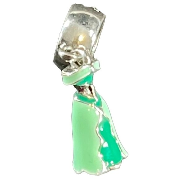Disney Jasmine Dangling Charm Aladdin Princess Gown Dress Silver Jewelry - Picture 1 of 9